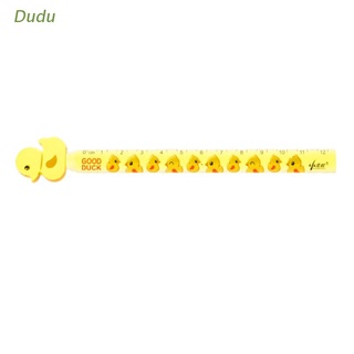Dudu ไม้บรรทัดพลาสติก รูปเป็ดน่ารัก เครื่องเขียนสํานักงาน โรงเรียน