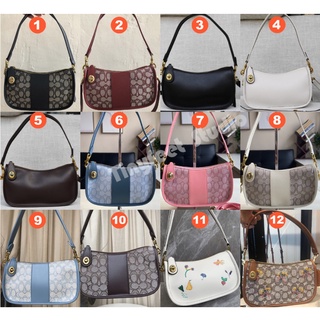 ข้อเสนอพิเศษ Coach C0721 C0638 C2325 C2766 Swinger กระเป๋า Jacquard ผู้หญิง Crossbody กระเป๋าสะพายไหล่กระเป๋าถือ Half