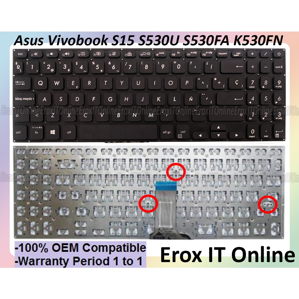 คีย์บอร์ด-สีดํา-และสีเงิน-สําหรับ-asus-vivobook-s15-s530-s530u-s530fa-s530un-k530fn-k530fa-x530f-series-0knb0-5610fr00-5111fr00