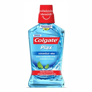 Colgate คอลเกต น้ำยาบ้วนปาก พลักซ์ เปปเปอร์มินท์ เฟรช 500 มล. ลดการสะสมของแบคทีเรีย ป้องกันฟันผุ