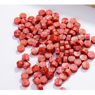 สินค้า เม็ดครั่ง เม็ดขี้ผึ้ง เฉดสีแดงชมพู สำหรับตราประทับครั่ง แบ่งขาย (10-50 เม็ด) sealing wax (พร้อมส่งจากไทย)