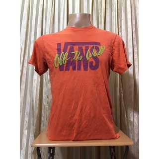 เสื้อยืดผ้าฝ้ายพิมพ์ลายขายดี เสื้อสเก็ต VANS OFF THE WALL Size M มือ2