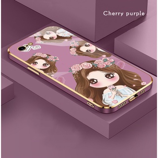 ภาพขนาดย่อของสินค้าCartoon Girl เคส เคสไอโฟน 7 พลัส iphone 7 6 Plus X XSMax Phone Case Thin น่ารัก หรูหรา การ์ตูน นุ่ม วันพีช กันกระแทก สีดำ เคส ขอบเหลี่ยม ลายสี