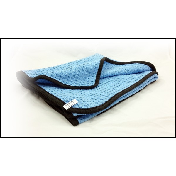 ผ้าไมโครไฟเบอร์-เช็ดน้ำหลังล้างรถ-waffle-weave-รุ่น-fb36-สีฟ้า-by-funia-microfiber
