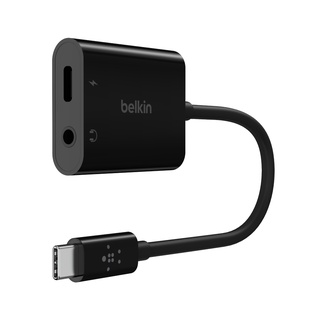 Belkin NPA004 RockStar™ 3.5mm Audio + USB-C อะแดปเตอร์แปลงพอร์ต USB C ให้ชาร์จ และฟังเพลง หรือเล่นเกมได้พร้อมกัน