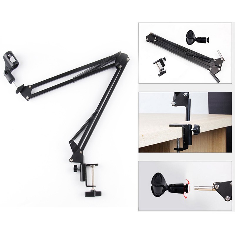 nb-35-microphone-scissor-arm-stand-and-table-mounting-clamp-nb-35-ขาตั้งไมโครโฟนขากรรไกรและแคลมป์ยึดโต๊ะ
