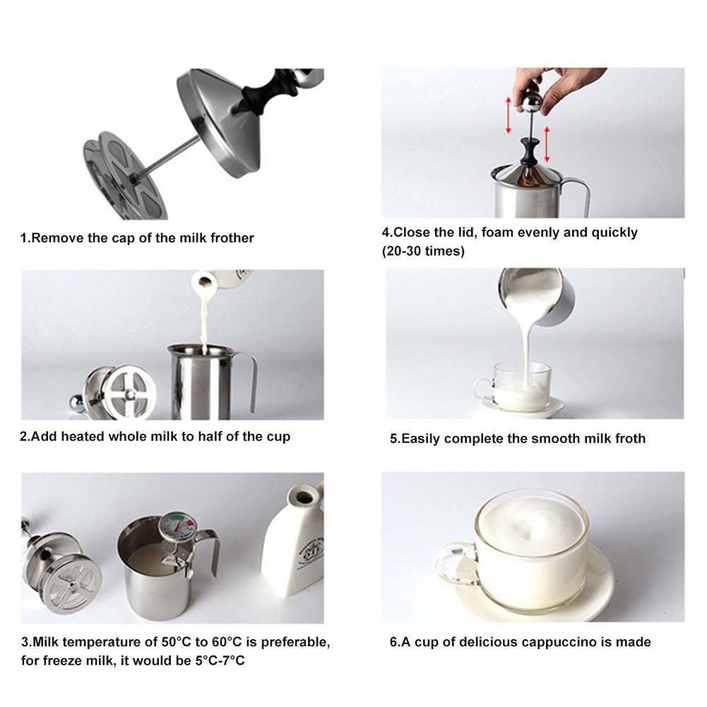 ที่ตีฟองนม-เครื่องทำฟอง-milk-frother-coffee-ที่ปั้มฟองนม-ทำจาก-แสตนเลส-หนาอย่างดี-500ml