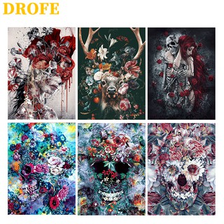 Drofe ( 40X50 ซม . ) ~ ภาพระบายสีตามหมายเลขสําหรับตกแต่งบ้าน