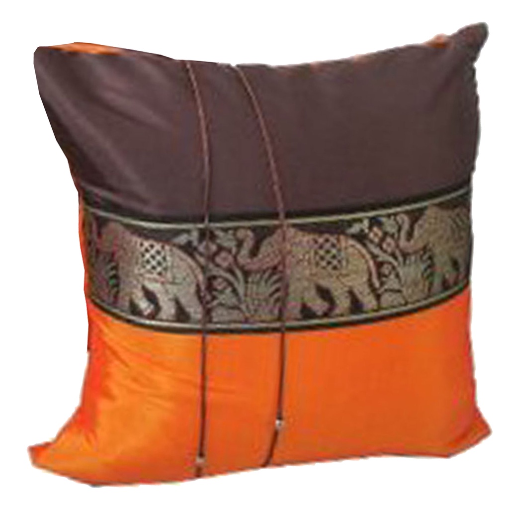 a9-thai-silk-pillow-covers-ปลอกหมอนอิง-two-tone-ไหมไทยลายช้าง-16-16-นิ้ว-1-ใบ