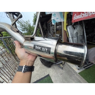 #ท่อซิ่งมือสองญี่ปุ่น ท่อ KAKIMOTO RACING box bit ใบเล็กใส้สวย สภาพเเบบนี้หายากนะครับ หม้อยาวรวมปลาย 9