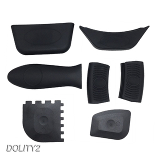 [DOLITY2] Silicone Hot Handle Holder Kitchen Assist Pan Handle Sleeve Pot Holders Non-Slip Rubber Pot Handles Grip Covers for Frying Pans Soup Pot