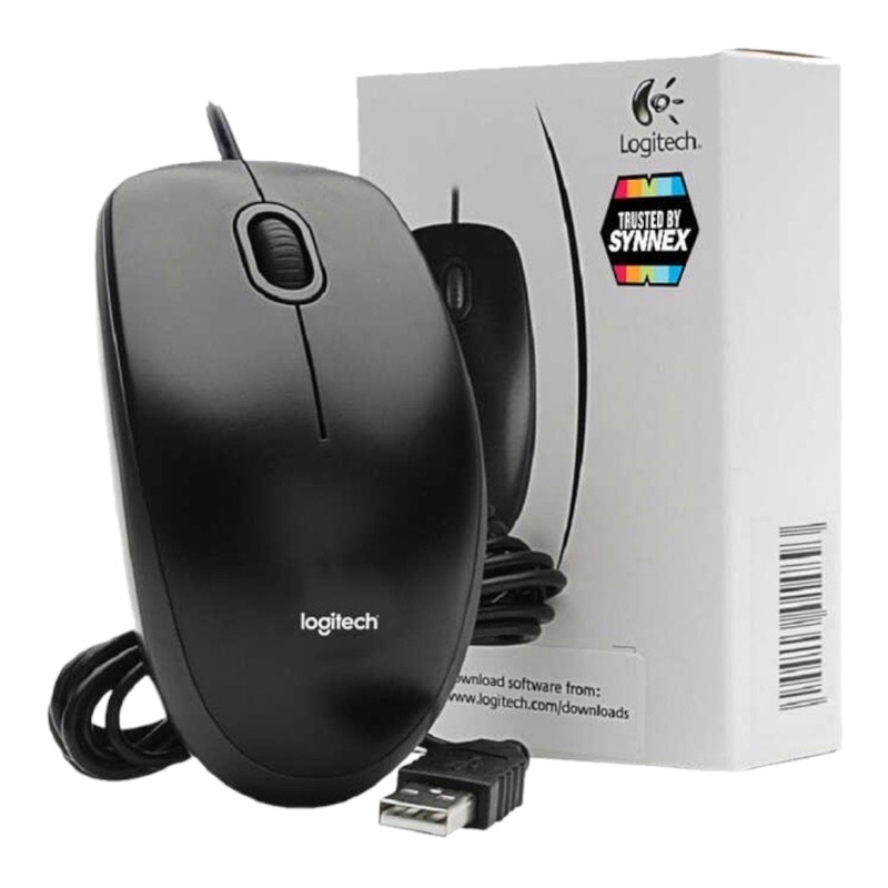 Logitech Optical USB Mouse B100 เม้าส์มีสายแบบ USB ของแท้ รับประกัน ...