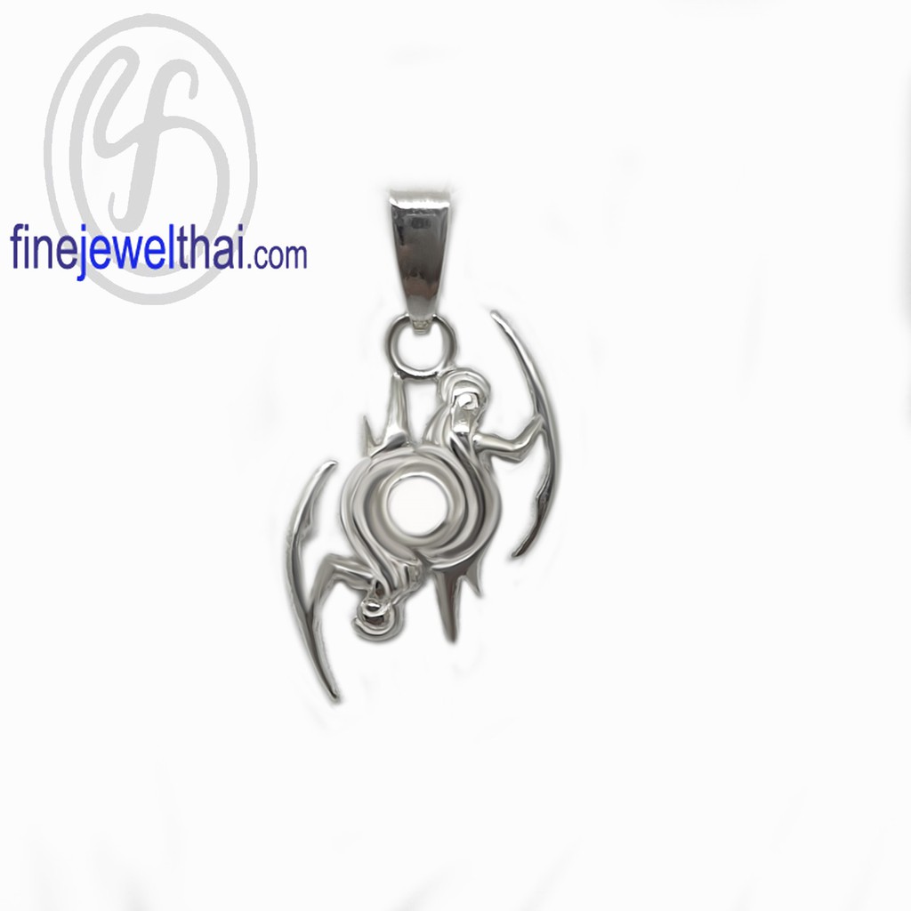 finejewelthai-จี้ราศี-ราศีเมถุน-จี้เงินแท้-gemini-silver-pendant-p116700