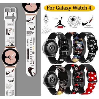 สินค้า สาย Samsung Galaxy Watch 4 Strap Printed 20mm 22mm Soft Silicone Galaxy Watch 4 classic / Samsung Watch 4 สาย Amazfit GTS 2 / amazfit gts 2 mini / Amazfit GTR 2 / GTR 2e / Garmin Venu 2 / venu sq สายนาฬิกา Amazfit bip u pro Strap Samsung Watch 4 Strap