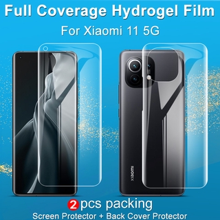 Imak Xiaomi Mi 11 5g Full Cover Screen Protector Xiomi Mi11 5g Ultra thin Soft Clear Rear Back Hydrogel Film