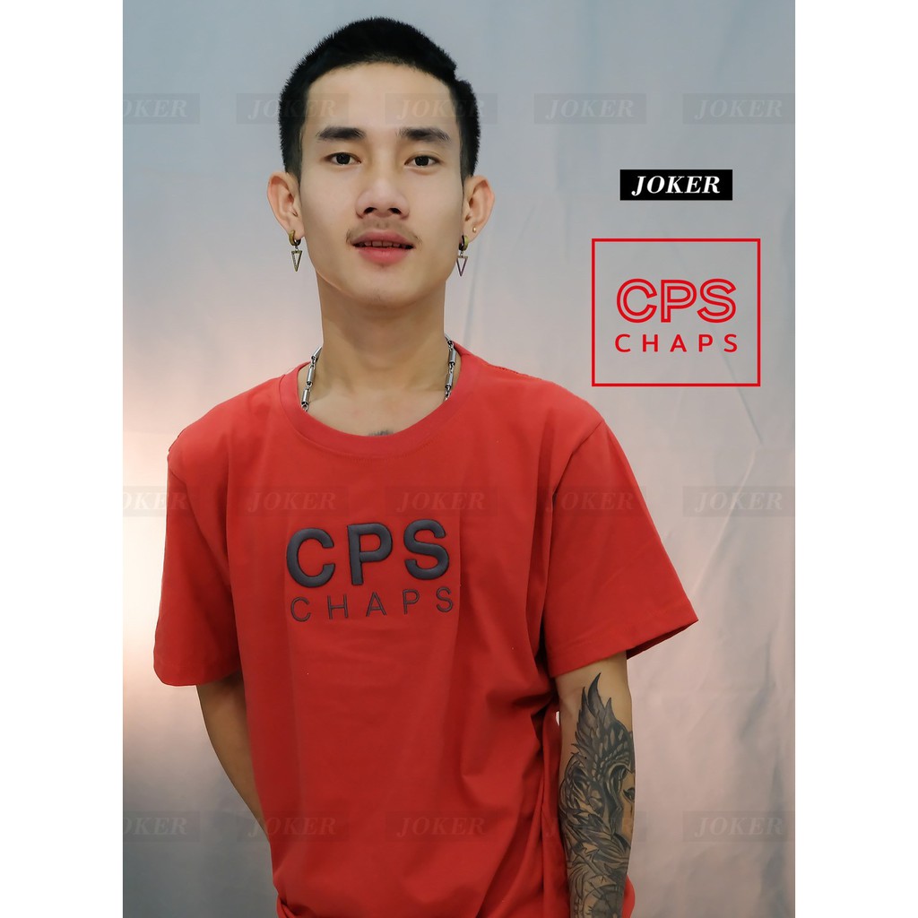 เสื้อยืดพื้น-งานปัก-งานป้าย-cps-chap-ปักนูน-s-m-l-no-40