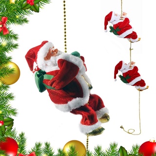 ○Battiphee ToyAmigo Electric Santa Claus Toys Climb Ladder Christmas Old Man Doll Music Creative Children Xmas Gifts Toy