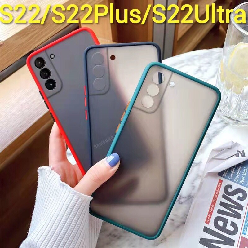 s22-พร้-อมส่งในไทย-เคสขอบนิ่มหลังแข็งขุ่นคลุมกล้องsamsung-galaxy-s22-s22plus-s22ultra