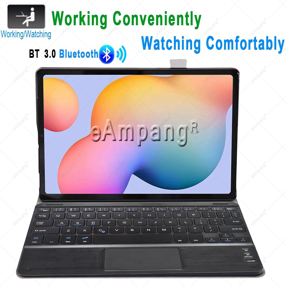 ทัชแพดกรณีแป้นพิมพ์สำหรับ-samsung-galaxy-tab-s6-lite-2022-10-4-p613-p619-sm-p610-sm-p615-ถอดออกได้บลูทู-ธ-ลู่เบาะ-แป้นพิมพ์หนัง-pu-บางปก