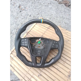 Volvo Steering Wheel Racing Cabon for S60 V60 V70 S80  P3  Flat Top Sweden Flag