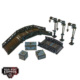 🔥มีของพร้อมส่ง🔥 SCENERY Wild West Exodus RED OAK BRIDGE SET มีของพร้อมส่ง