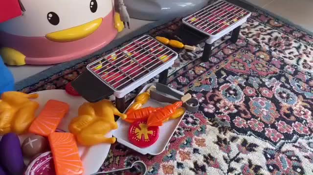 anuri-ชุดของเล่นบาร์บีคิว-ขายของติ่มซำ-ของเล่นปิ้งย่าง-ของเล่นเด็ก-ชุดเล่นขายอาหาร-ของเล่นทำอาหาร-ชุดทำอาหารบาบีคิว