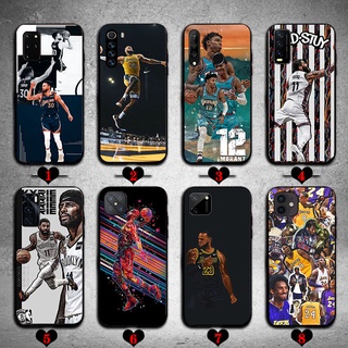 เคสโทรศัพท์ซิลิโคน ลาย nba players สีดํา สําหรับ Samsung A40S A50 A50S A60 M40 A70 A70S