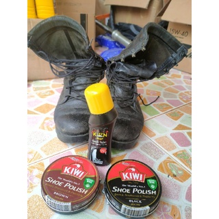 ภาพหน้าปกสินค้ากีวี ขี้ผึ้งขัดรองเท้า KIWI SHOE POLISH ขนาด 100 มล. สีดำ น้ำตาล ที่เกี่ยวข้อง