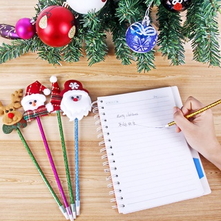 6 ชิ้น / ล็อต ปากกาลูกลื่น คริสต์มาส น่ารัก ลายเซ็น ปากกา เครื่องเขียน โรงเรียน อุปกรณ์สํานักงาน ซัพพลายเออร์ ปากกา ของขวัญเด็ก