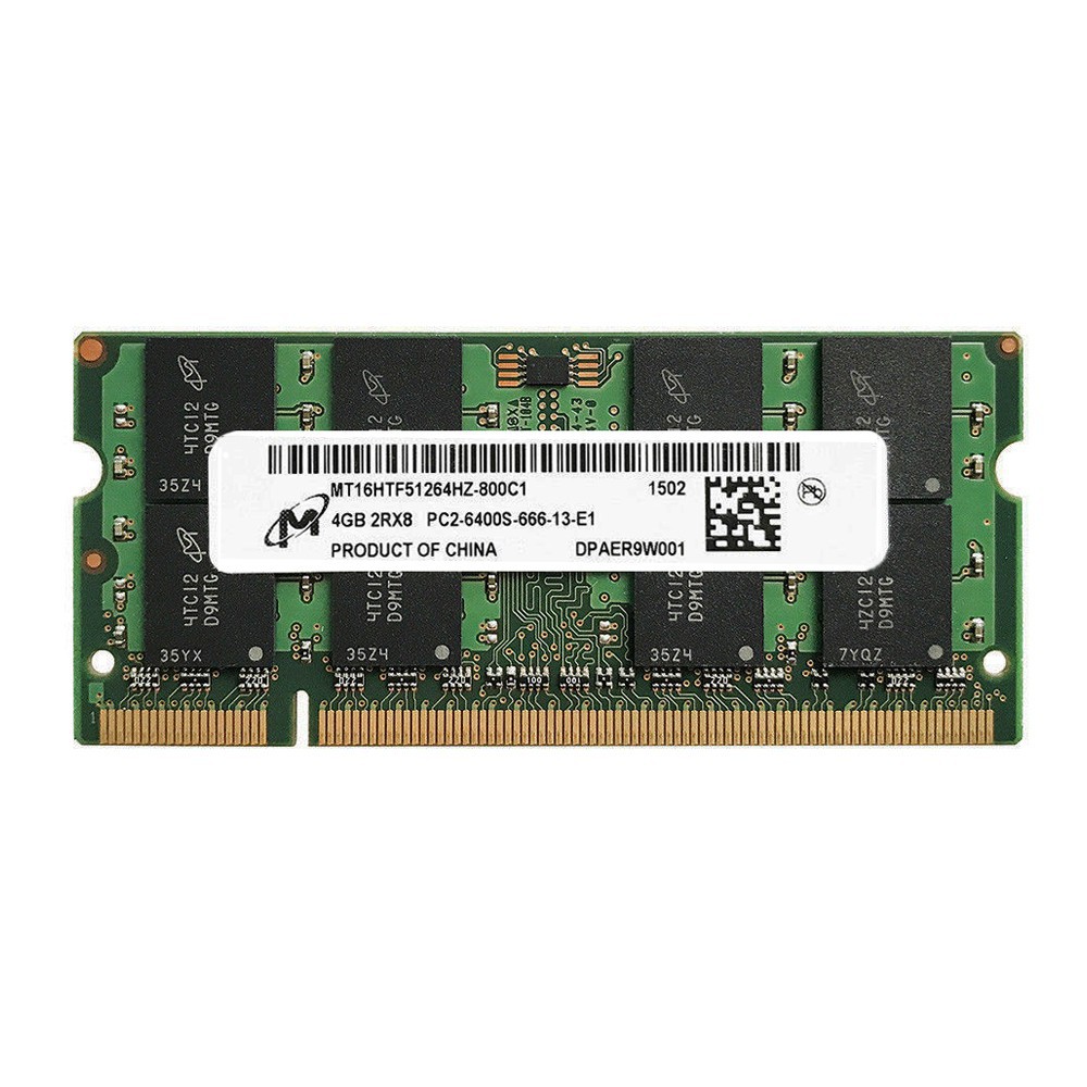 แรมหน่วยความจําโน้ตบุ๊ก-micron-4gb-2rx8-pc2-5300s-6400s-ddr2-667mhz-800mhz-so-dimm