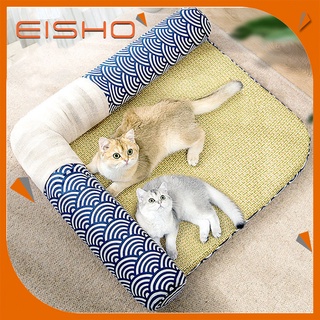 Eisho ที่นอนเย็นขนาดใหญ่สำหรับแมวสุนัขหมาสัตว์เลี้ยงสไตล์ญี่ปุ่น หลายไซส์หลายสีให้เลือก ทรงL/T
