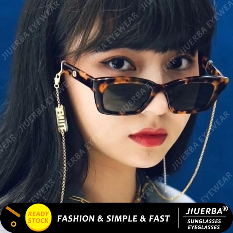 ราคาและรีวิว(JIUERBA)COD แว่นกันแดดกรอบเล็ก ย้อนยุคแฟชั่นเกาหลี สำหรับผู้หญิง