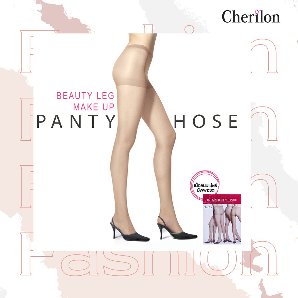 cherilon-เชอรีล่อน-ถุงน่อง-ถุงน่องขาเนียน-เนื้อลินินเชียร์ซัพพอร์ต-รุ่น-beauty-legs-make-up-บางใส-กระชับ-14-สี-nsa-clls