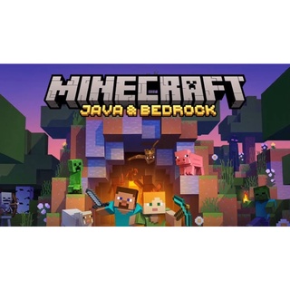 Minecraft Java&amp;Bedrock edition Windows 10  เเท้ เล่นออนไลน์บนเชิฟแท้กับไม่แท้ได้เลย