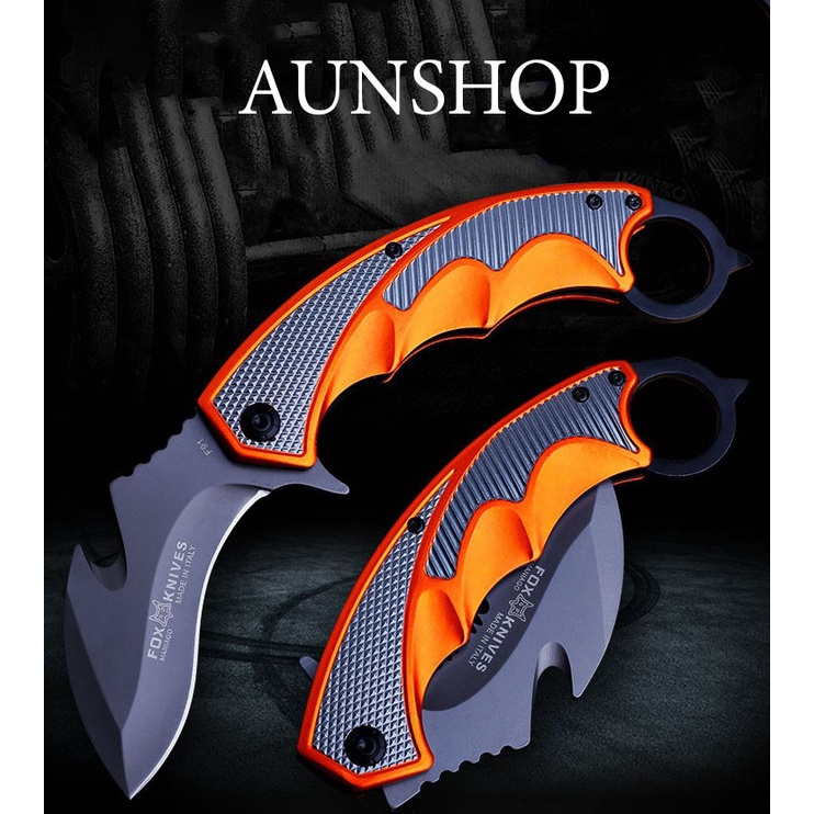 P74 มีดพับ FOX Knives รุ่น F91 สะดวก เดินป่า มีดอเนกประสงค์ สลักตราบน ...