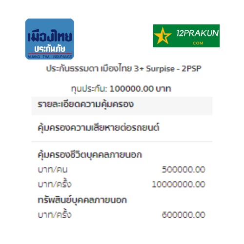 ประกันภัยรถยนต์ชั้น-3-บริษัทเมืองไทย-ชับบ์-lmg-คุ้มภัย-ไทยเศรษฐกิจ-อินทรประกันภัย-ทุน-100-000-คุ้มครอง1ปี