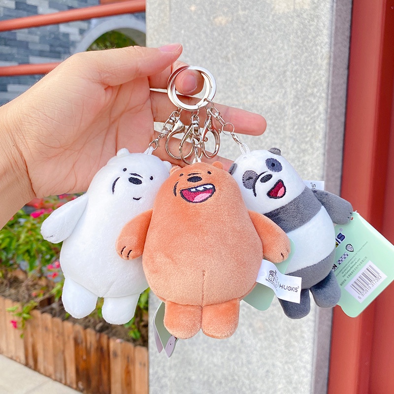 พวงกุญแจ-จี้ตุ๊กตาการ์ตูน-we-bare-bears-น่ารัก-สําหรับห้อยกระเป๋า