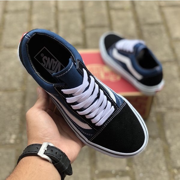 vans-old-skool-classic-nvy-white-นําเข้าจากพรีเมียม