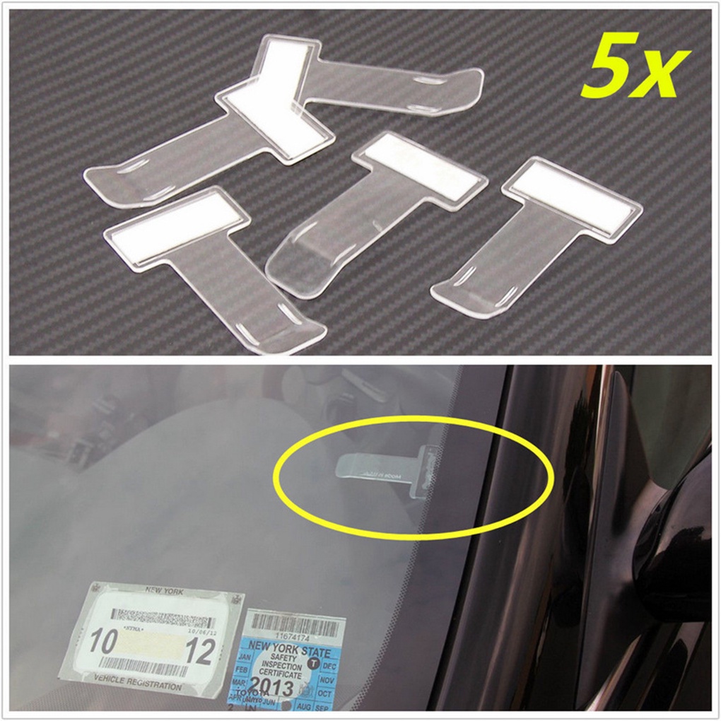 eai-5pcs-stick-on-parking-ticket-windscreen-clip-clamp-pay-display-windshield-permit-fines-note-holder