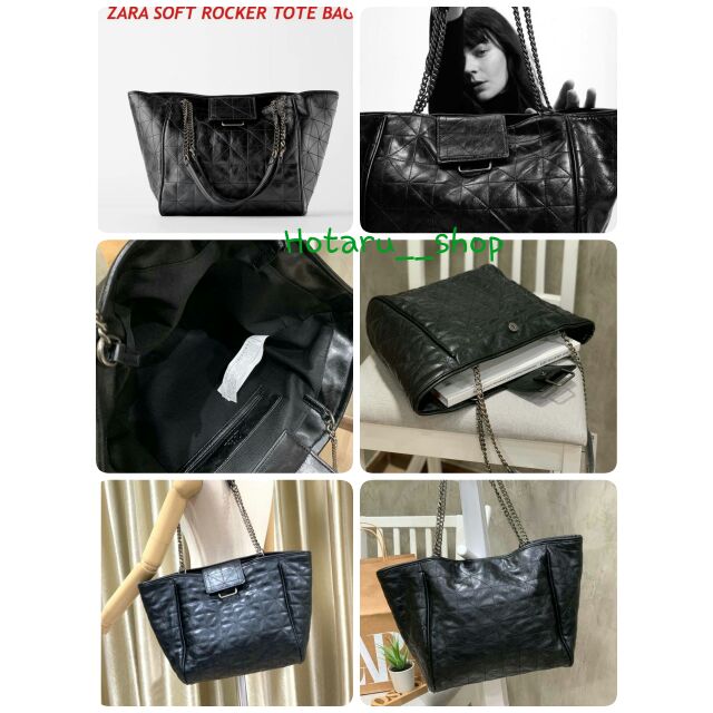 ZARA SOFT ROCKER TOTE BAG zara shopper Shopee Thailand