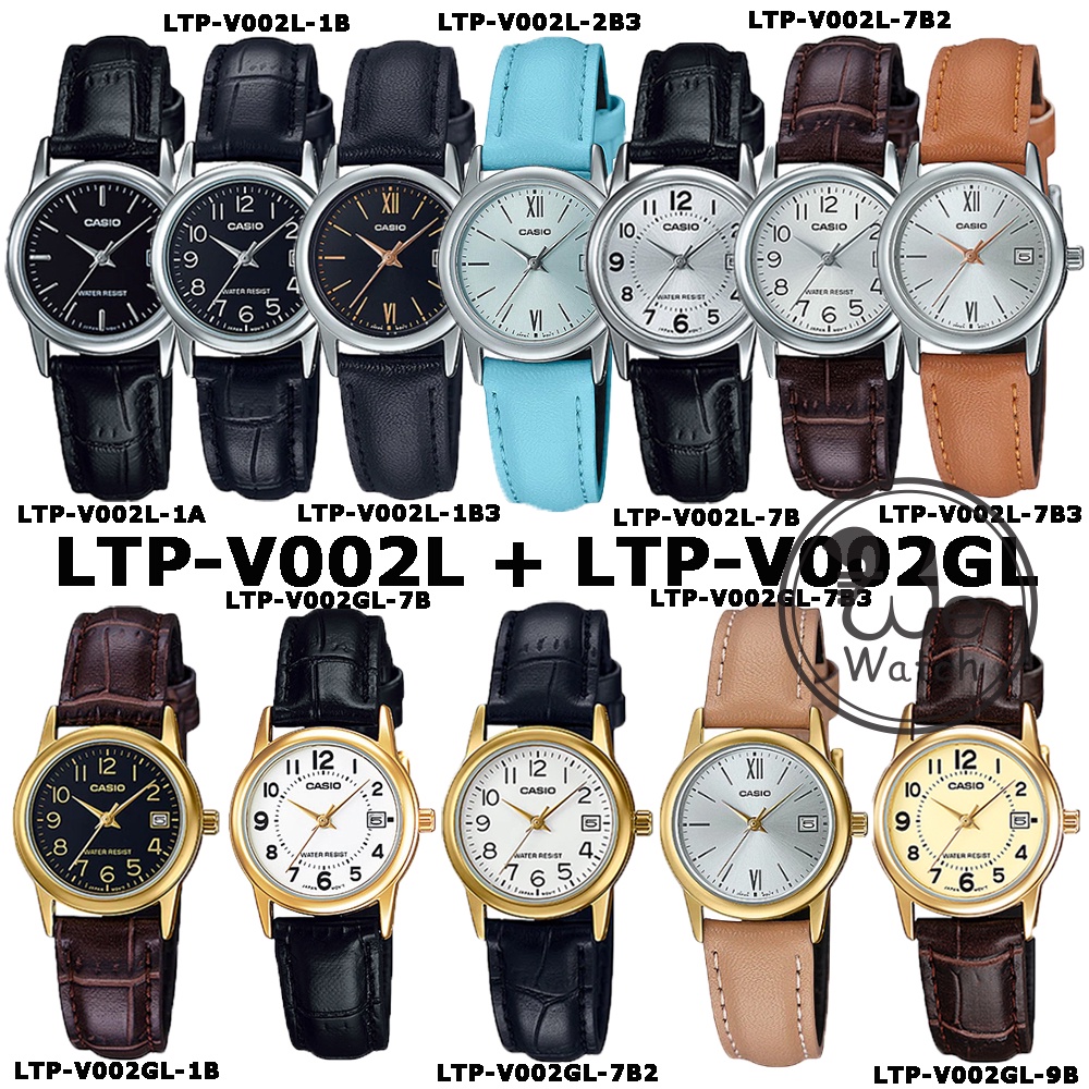 รูปภาพสินค้าแรกของCASIO 100% รุ่น LTP-V002L LTP-V002GL นาฬิกาผู้หญิง สายหนัง พร้อมกล่องและรับประกัน 1ปี LTPV002L LTPV002