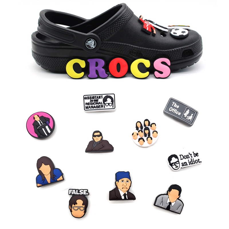 crocs-cy-store-ใหม่-จี้รองเท้า-pvc-ลายกราฟฟิตี้ทีวี-อเมริกัน-diy-สําหรับตกแต่ง-ขายส่ง