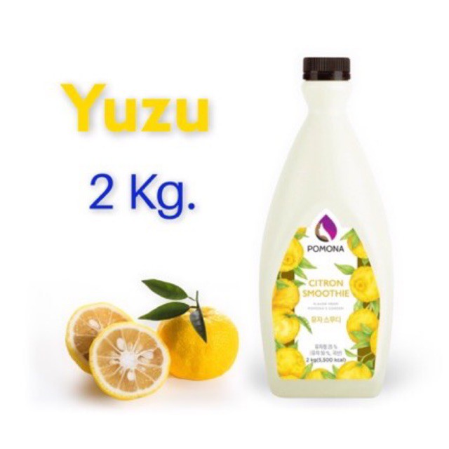 2-kg-yuzu-syrup-ส้มยูสุ-สมูทตี้-ไซรัป-มีส่วนผสมของเปลือกส้มยูสุ-pomona-puree-yuzu-yuja-korean-citron-ขนาด-2-kg