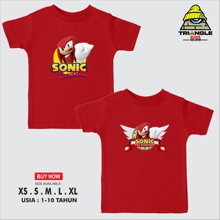 เสื้อยืด พิมพ์ลาย KNUCKLE SONIC THE HEDGEHOG ทรงสามเหลี่ยม สําหรับผู้ชายS-5XL