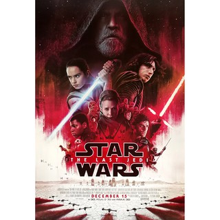โปสเตอร์ หนัง สตาร์ วอร์ส ปัจฉิมบทแห่งเจได STAR WARS The Last Jedi 2017 POSTER 24”x35” Inch Mark Hamill V1