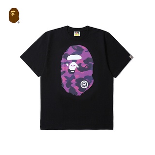 HH BAPE Men S Camouflage Ape หัวพิมพ์ลายสบายๆเสื้อยืด110027E เสื้อยืดผ้าฝ้าย