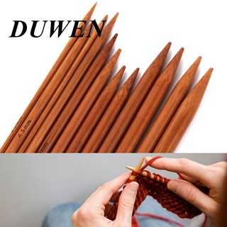 DUWEN 2 ชิ้น/เซ็ต (25 ซม./36 ซม.) ถักเสื้อกันหนาว Stick เข็มไม้ไผ่เสื้อกันหนาวเข็มถักผ้าพันคอหมวกเครื่องมือ