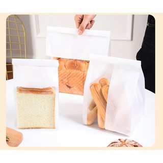 ถุงใส่ขนม ถุงบรรจุขนมปัง รุ่น Paper+CP สินค้าคุณภาพดี ลวดปิดถุง ⭕️ สีขาว