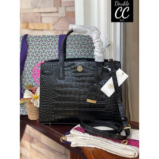 (แท้ 💯%‼ Factory) Tory Burch Walker Embossed Small Satchel Collection