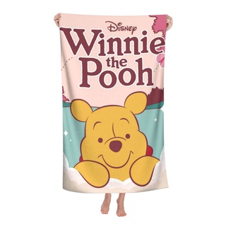 【In stock】 Disney Winnie The Pooh ผ้าขนหนูชายหาด ผ้าขนหนูไมโครไฟเบอร์ขนาดใหญ่พิเศษ ผ้าขนหนูชายหาดแห้งเร็วแห้งเร็ว ของขวัญท่องเที่ยว (31×51 นิ้ว)